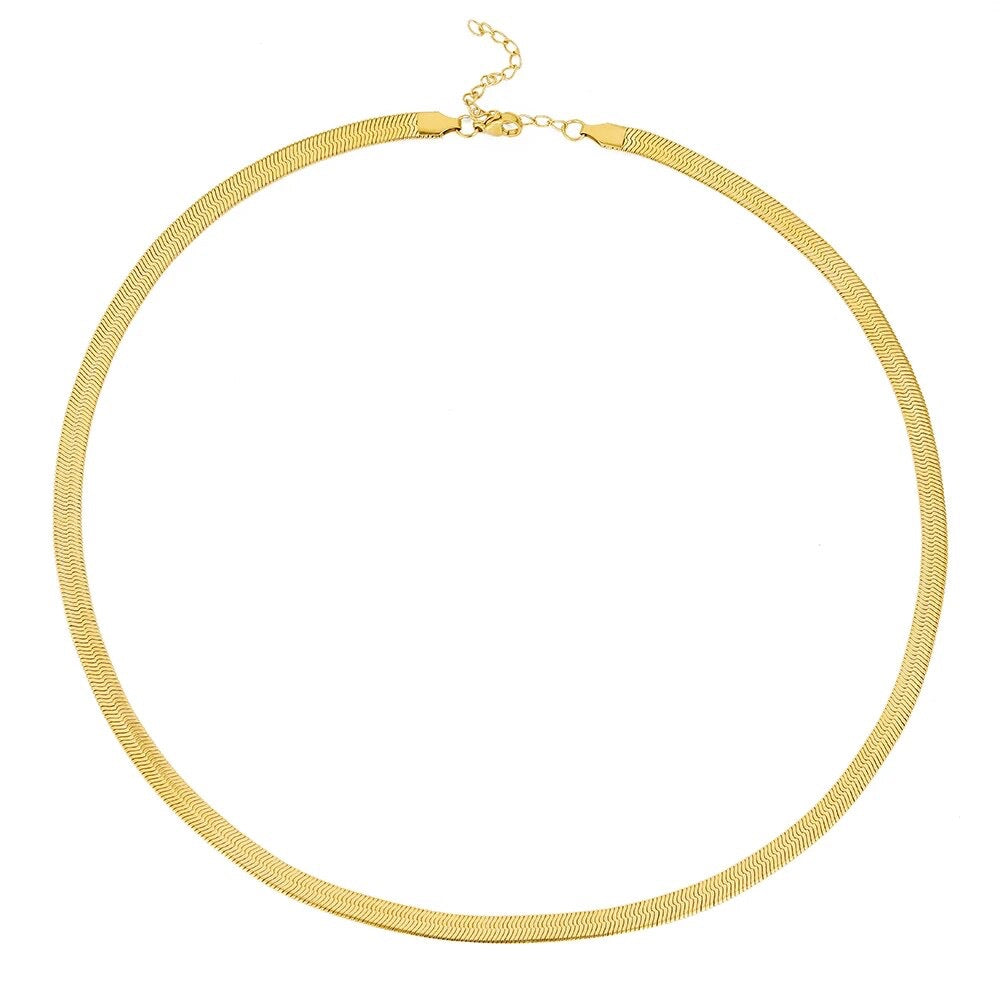 HERRINGBONE NECKLACE - GOLD - 50cm 3mm