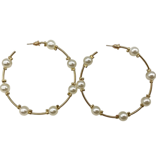 SERINA PEARL HOOP EARRINGS