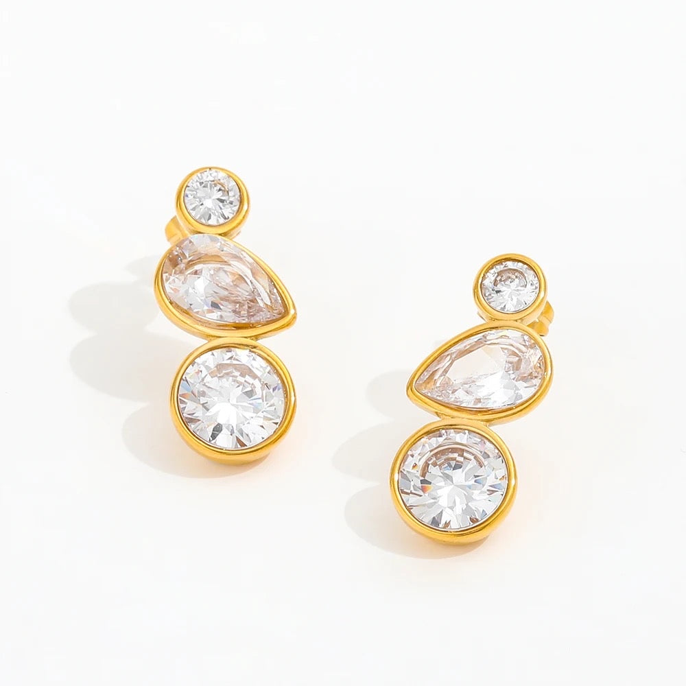 KIARA CZ TRIO STUD EARRINGS