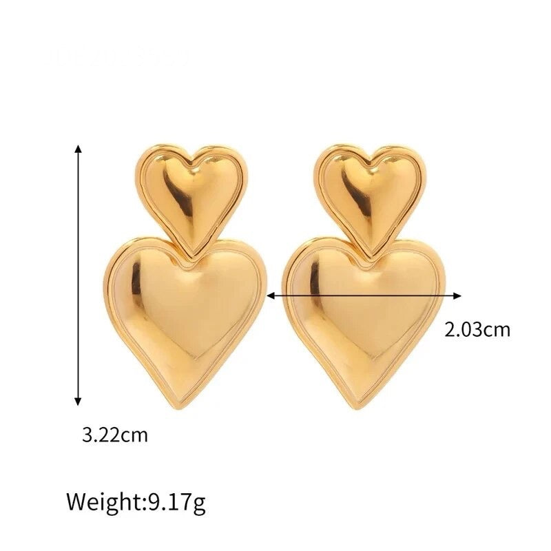 LOVE DROP EARRINGS - Gold