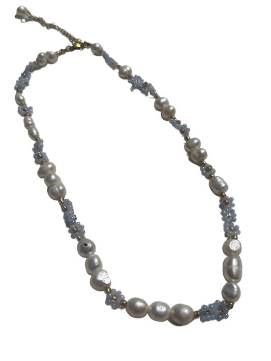 BREE Boho Pearl Choker - Blu