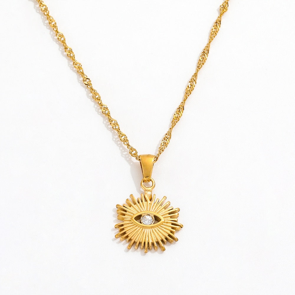 RUBI EYE PENDANT NECKLACE