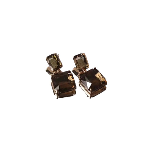 JANE EARRINGS - BROWN