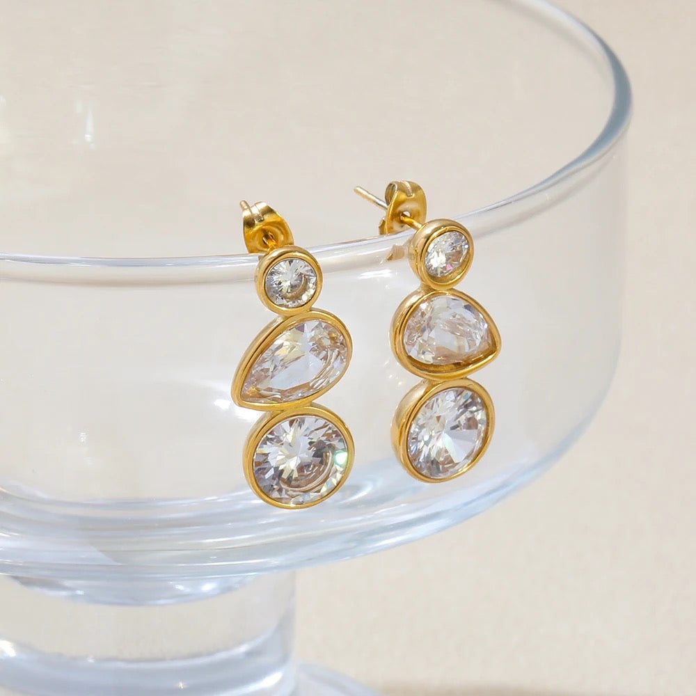 KIARA CZ TRIO STUD EARRINGS