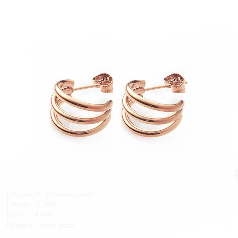 ANGIE Trio Mini Hoop - ROSE GOLD