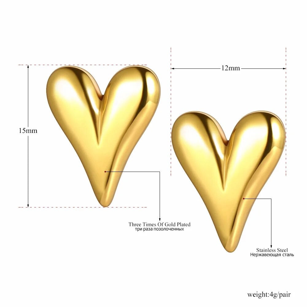 HEART STUDS - Gold