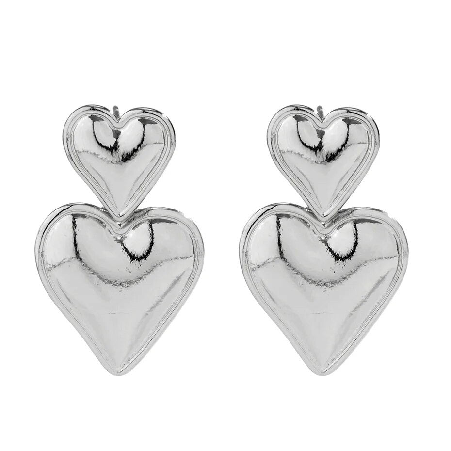 LOVE DROP EARRINGS - Silver