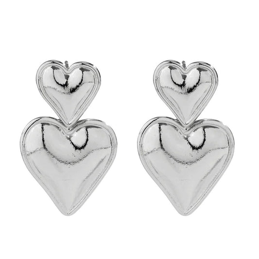 LOVE DROP EARRINGS - Silver