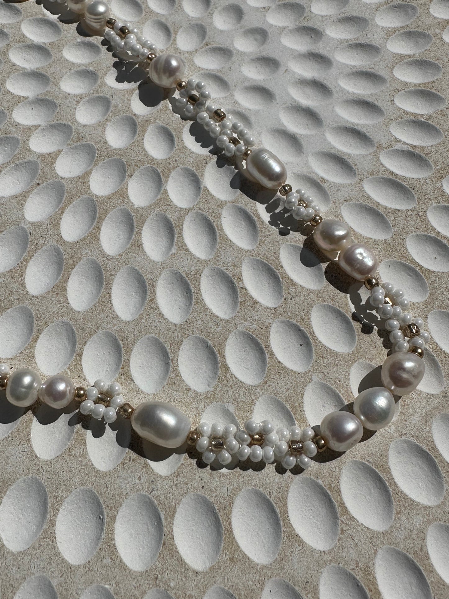 BREE Boho Pearl Choker - Blanc