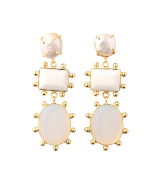 SIA Luxe Earrings - Blanc