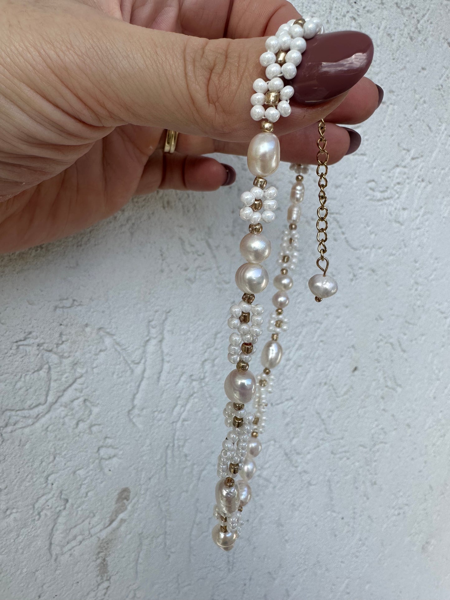 BREE Boho Pearl Choker - Blanc