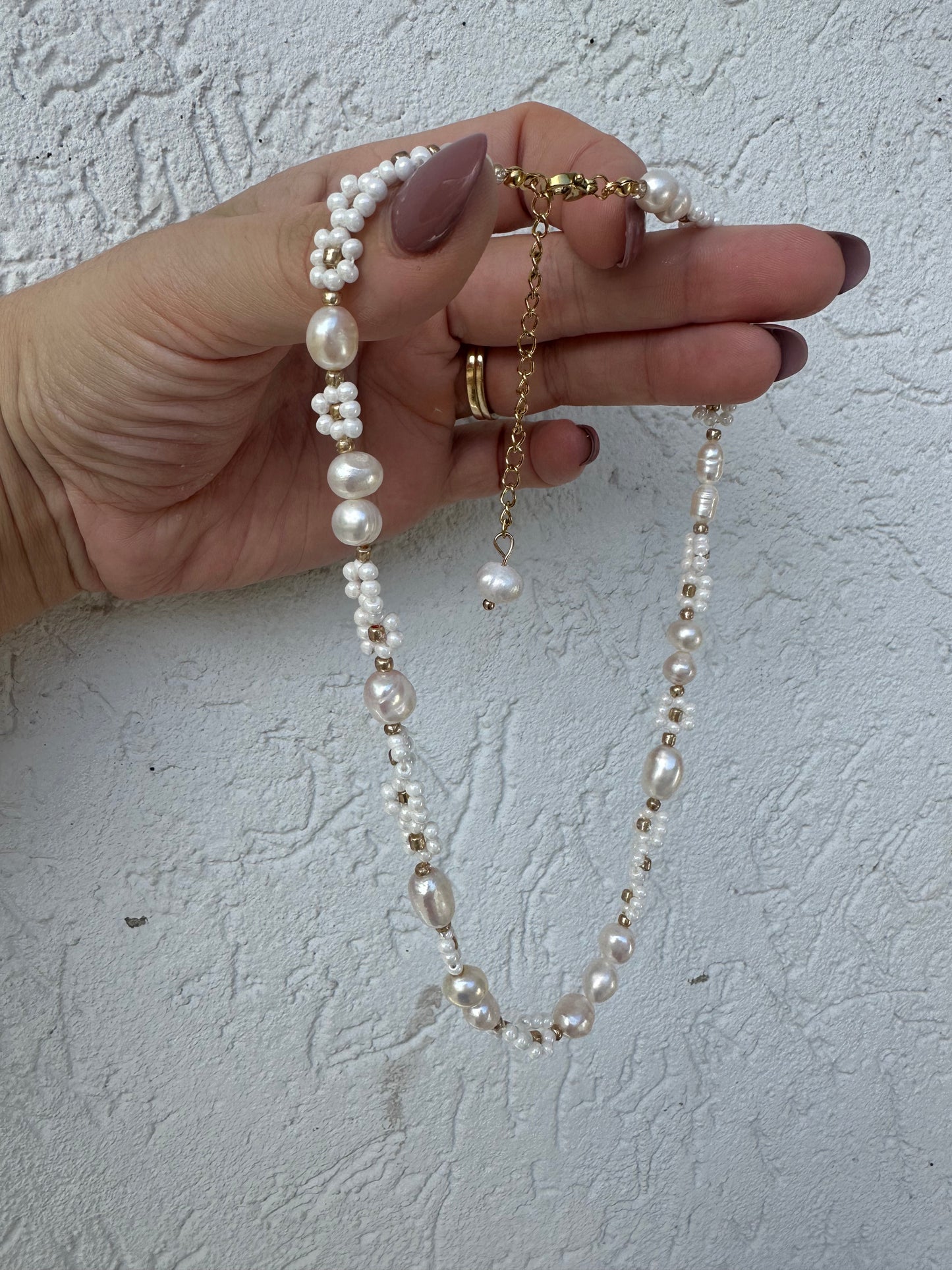 BREE Boho Pearl Choker - Blanc